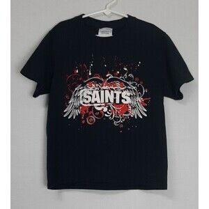 Youth Small St James Saints Black T Shirt